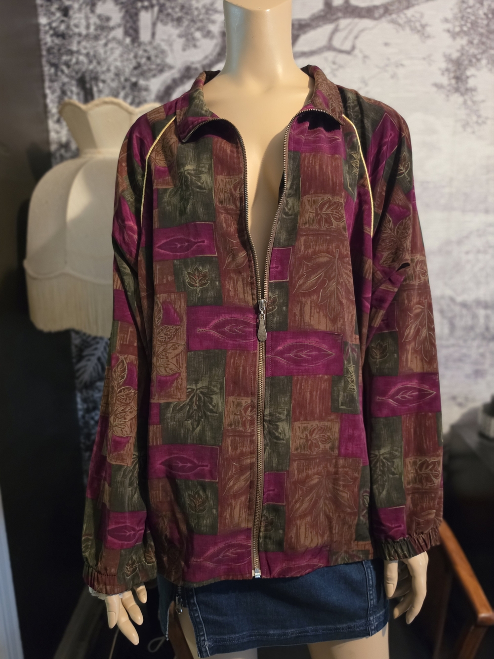 Vintage 90s Teddi Patchwork Zip-Up Jacket